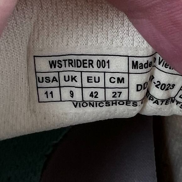 Vionic Walk Strider 001 Lace Up Sneaker Cream/Gold Low Top Women's 11 Tried On - Picture 8 of 9